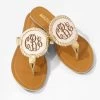 Monogrammed Embroidered Sandals Set