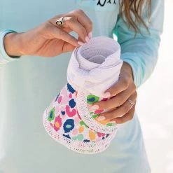 Monogrammed Packable Straw Visor -Fashion Clothing Store lck multi leopard packable visor rolled up