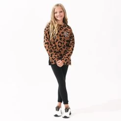 Monogrammed Kids Crewneck Sweatshirt -Fashion Clothing Store lpH hickory leopard crewneck on youth