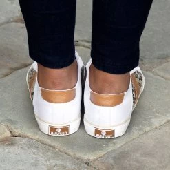 Monogrammed Sueded Sneakers -Fashion Clothing Store ltW back of snakeskin canvas sneakers