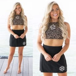 Monogrammed Swim Skirt -Fashion Clothing Store m58 swim skirt with high neck bikini top