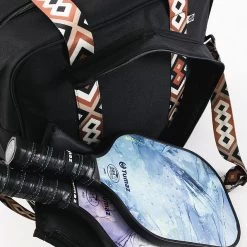 Monogrammed Pickleball Tote 19 Monogrammed Pickleball Tote -Fashion Clothing Store mCB sienna pickleball tote up close with paddles