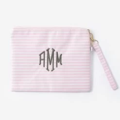 Monogrammed Wristlet Pouch