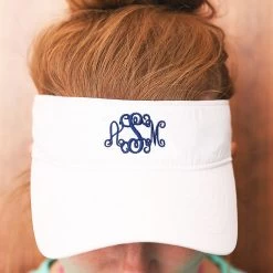 Monogrammed Visor 14 Monogrammed Visor -Fashion Clothing Store mby white visor