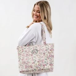 Personalized Quilted Tote Bag 13 Personalized Quilted Tote Bag -Fashion Clothing Store mhb fall botanical quilted tote bag on shoulder