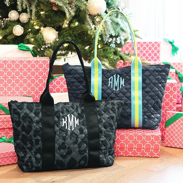 Monogrammed Puffer Tote Bag 2 Monogrammed Puffer Tote Bag - Image 2