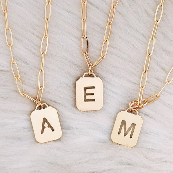 Initial Tag Necklace 4 Initial Tag Necklace - Image 4