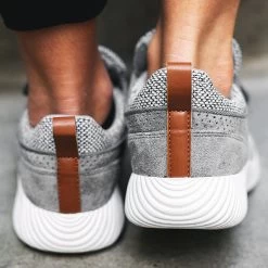 Monogrammed Athleisure Sneakers -Fashion Clothing Store nIV back of knit mesh sneakers