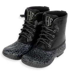 Monogrammed Leopard Duck Boots