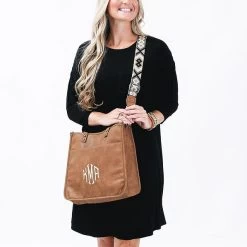 Monogrammed Crossbody Tote Bag -Fashion Clothing Store ni5 aztec crossbody tote over shoulder