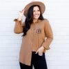 Monogrammed Casual Button Down Tunic