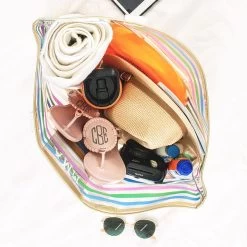 Monogrammed Massive Beach Bag -Fashion Clothing Store o2I massive beach bag inside shot