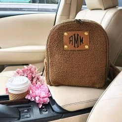 Monogrammed Mini Sherpa Backpack -Fashion Clothing Store o6Q mini sherpa backpack inside of a car