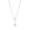 Monogrammed Layered Cross Necklace