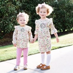 Monogrammed Kids Ruffle Set -Fashion Clothing Store ogl fall botanical kids dress and set