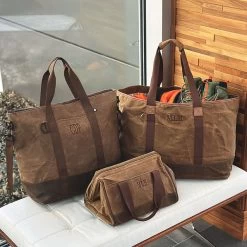 Personalized Waxed Canvas Extra Large Tote Bag -Fashion Clothing Store owA personalized waxed canvas collection