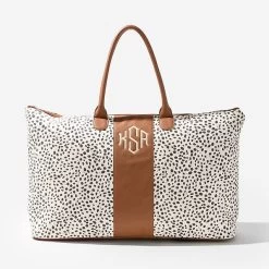 Monogrammed Spotted Weekender
