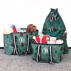 Gift Sack -Fashion Clothing Store pVJ festive forest christmas tree gift sack with tote bag and market basket