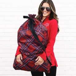 Gift Sack -Fashion Clothing Store pVJ tartan holiday red plaid present sack