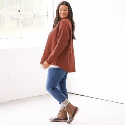 Monogrammed Quarter Zip Sweatshirt -Fashion Clothing Store plK rust pumpkin orange fall quarter zip side with leggings