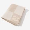 Monogrammed Checkered Blanket