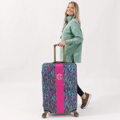 Monogrammed Luggage Cover -Fashion Clothing Store qB6 studio shot of navy safari luggage cover
