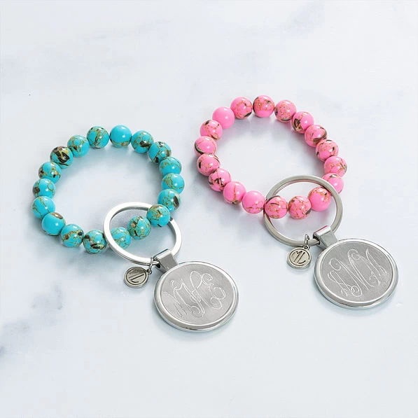 Monogrammed Marble Key Ring 2 Monogrammed Marble Key Ring - Image 2