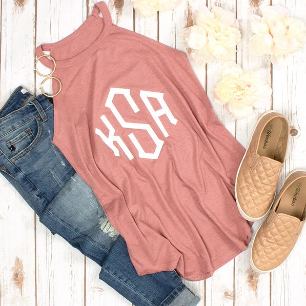 Monogrammed High Neck Tank Top 3 Monogrammed High Neck Tank Top - Image 3