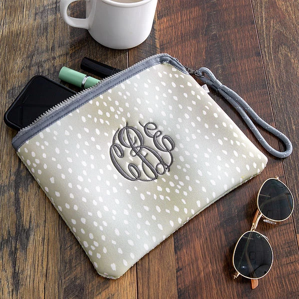 Monogrammed Neoprene Wristlet 5 Monogrammed Neoprene Wristlet - Image 5