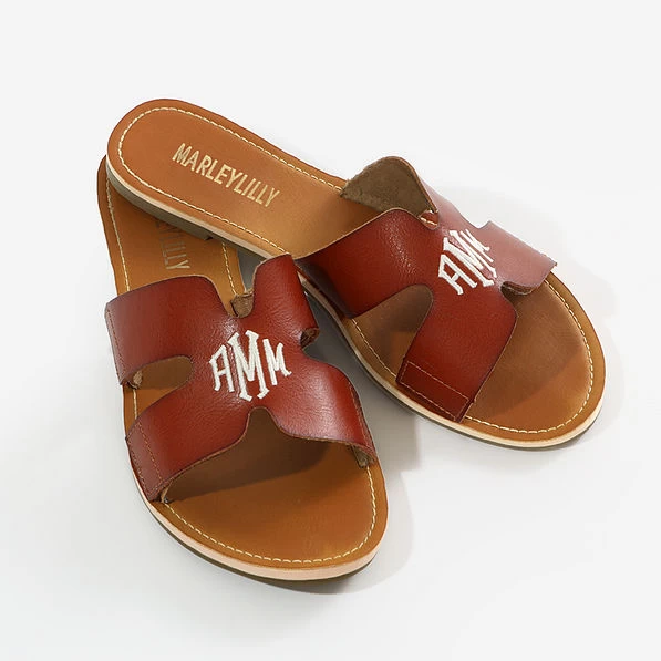 Monogrammed Cut Out Sandals 1 Monogrammed Cut Out Sandals
