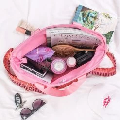 Monogrammed Classic Tote Bag -Fashion Clothing Store s2U rose classic tote bag inside shot