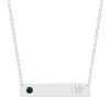 Monogrammed Birthstone Necklace