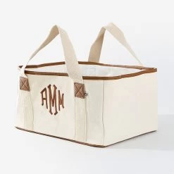 Monogrammed Stair Basket -Fashion Clothing Store sjU monogrammed stair basket angle