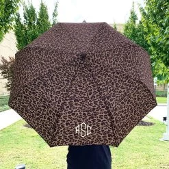 Monogrammed Umbrella -Fashion Clothing Store svG dark leopard monogrammed umbrella