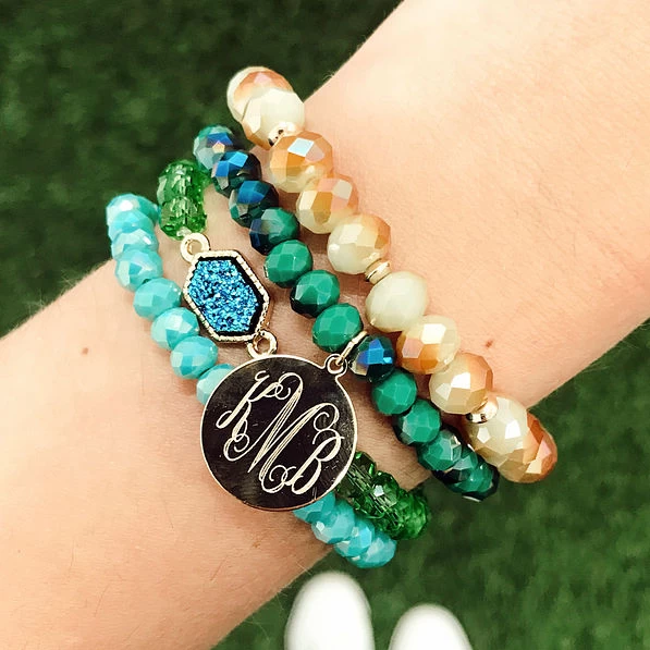 Monogrammed Ocean Bracelet Stack 2 Monogrammed Ocean Bracelet Stack - Image 2