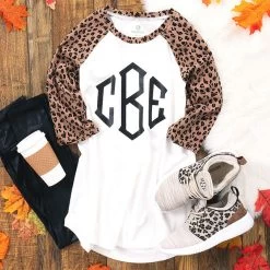 Monogrammed Raglan Tunic 9 Monogrammed Raglan Tunic -Fashion Clothing Store tLe monogrammed leopard raglan with sneakers