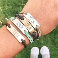 Monogrammed Suede Bracelet -Fashion Clothing Store tPR suede bracelets athleisure sneakers