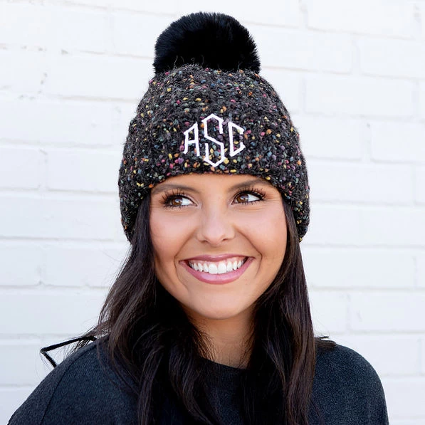 Monogrammed Pom Pom Beanie 11 Monogrammed Pom Pom Beanie - Image 11