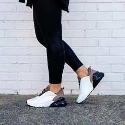 Monogrammed Colorblock Sneakers 11 Monogrammed Colorblock Sneakers -Fashion Clothing Store tfz hickory colorblock sneakers on asphalt leggings white brick wall