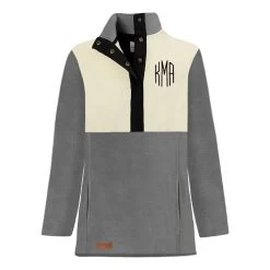 Monogrammed Colorblock Fleece Pullover