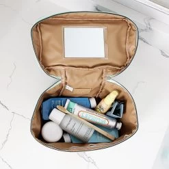 Monogrammed Dottie Train Case -Fashion Clothing Store u2d inside of green dottie train case