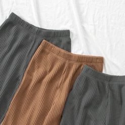 Waffle Wide Leg Pants 11 Waffle Wide Leg Pants -Fashion Clothing Store u5l close up hickory and charcoal wide leg pants