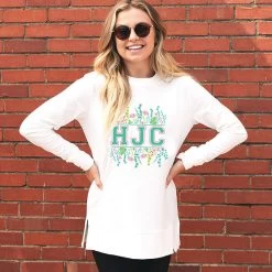 Personalized Crewneck Sweatshirt -Fashion Clothing Store uSX monogrammed spring varsity crewneck sweatshirt