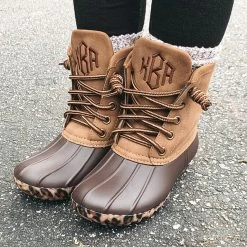 Monogrammed Kids Leopard Sole Duck Boots 11 Monogrammed Kids Leopard Sole Duck Boots -Fashion Clothing Store uYF girls duck boots with leopard bottom