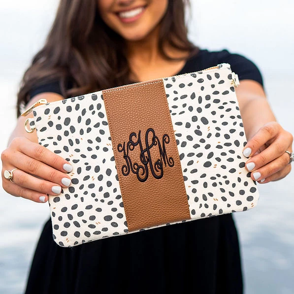 Monogrammed Leopard Print Clutch 4 Monogrammed Leopard Print Clutch - Image 4