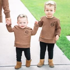 Monogrammed Kids Corded Sweatshirt -Fashion Clothing Store vTY hickory corded sweatshirts sisters