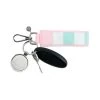 Monogrammed Cabana Stripe Keychain