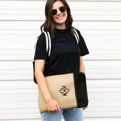 Monogrammed Neoprene Laptop Case 19 Monogrammed Neoprene Laptop Case -Fashion Clothing Store vdN girl holding tan neoprene laptop case
