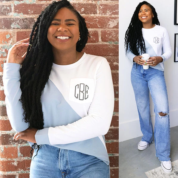 Monogrammed Colorblock Sweatshirt 4 Monogrammed Colorblock Sweatshirt - Image 4