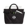 Monogrammed Quilted Laptop Bag